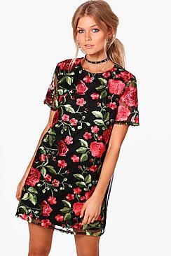 Boohoo Petite Milly Cross Stitch Embroidered Skinny Jean