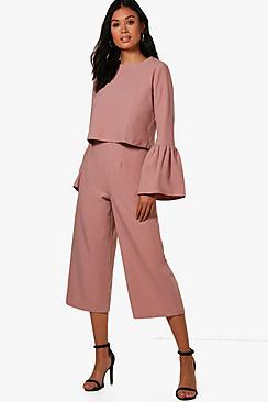 Boohoo Zip Detail Woven Culotte