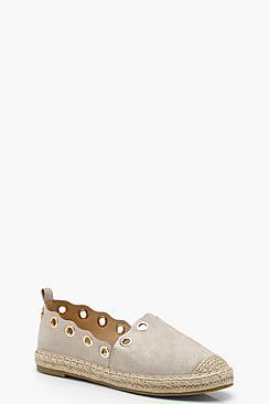 Boohoo Eyelet Detail Espadrilles