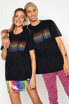 Boohoo Pride T-shirt With Gradient Rainbow Print