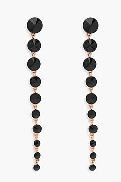 Boohoo Lily Gem Stone Drop Earrings