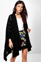 Boohoo Amelia Chevron Knitted Poncho