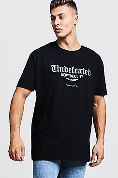 Boohoo Oversized Undeflected Front Print T-shirt