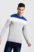 Boohoo Colour Block Muscle Fit Sweater