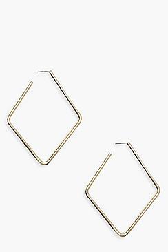 Boohoo Square Hoop Earrings