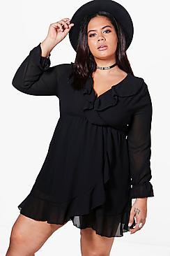 Boohoo Plus Jessie Wrap Dress