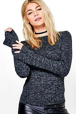 Boohoo Karina Flare Sleeve Jumper