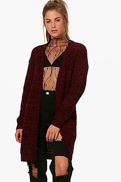 Boohoo Long Edge To Edge Maxi Cardigan