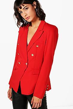 Boohoo Freya Military Style Blazer