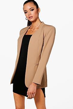 Boohoo Megan Collarless Fitted Blazer