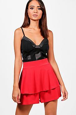 Boohoo Alia Ruffle Shorts