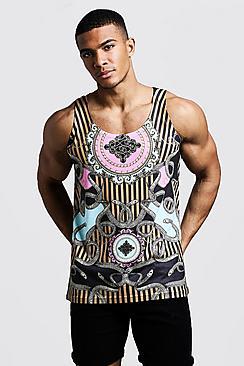 Boohoo Baroque Snake Design Vest