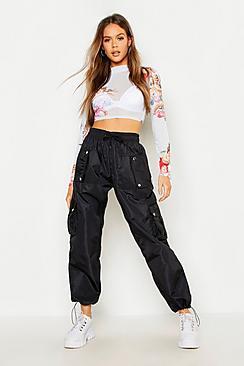 Boohoo Neon Cargo Pocket Shell Jogger