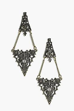 Boohoo Orla Chandelier Boho Earrings