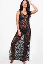 Boohoo Millie Tassel Back Lace Maxi Beach Dress