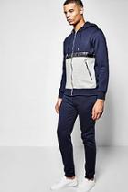 Boohoo Colour Block Hoodie With Skinny Joggers