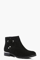 Boohoo Ava Gold Trim Chelsea Boots