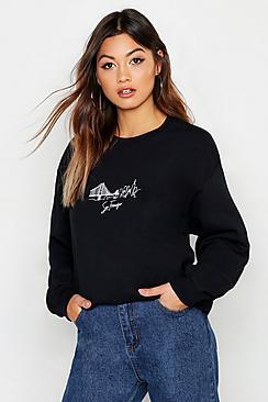 Boohoo San Francisco Cityscape Sweat