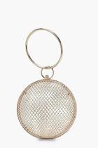Boohoo Cage Sphere Clutch Bag