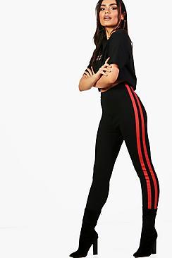 Boohoo Issy Contrast Side Stripe Leggings