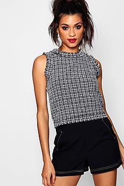 Boohoo Boucle Top