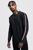 Boohoo Crew Neck Arm Stripe Jumper