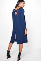 Boohoo Jennifer Cross Back Duster