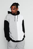 Boohoo Oversized Colour Block Over The Head Hoodie