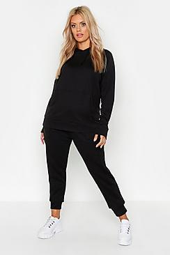 Boohoo Plus Cargo Pocket Hoody & Jogger Lounge Set