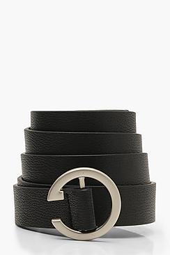 Boohoo Split Circle Buckle Belt