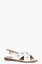Boohoo Lola Diamante Cross Strap Sandal