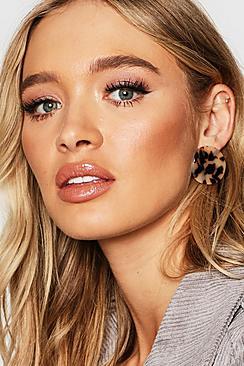 Boohoo Oversized Tortoiseshell Stud Earrings