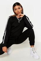 Boohoo Oversize Stripe Detail Sweatshirt