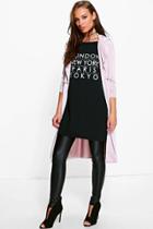 Boohoo Darcy Slinky Trench Duster Mauve