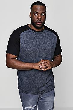 Boohoo Big And Tall Raglan Contrast T-shirt