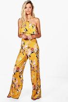 Boohoo Jasmine Floral Wide Leg Jumpsuit