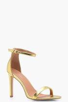 Boohoo Maribel Metallic 2 Part Heels