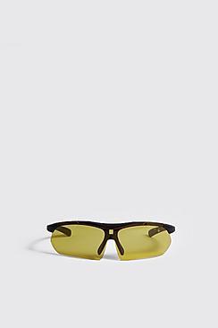Boohoo True Sport Yellow Lens Sunglasses