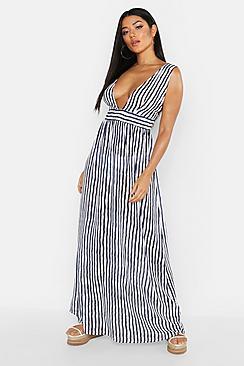 Boohoo Stripe Maxi Beach Dress