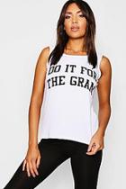 Boohoo Fit Do It For The Gram Cross Back Gym Vest
