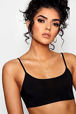 Boohoo Charlotte Cross Pendant Skinny Necklace