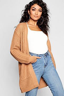 Boohoo Chunky Pocket Cardigan