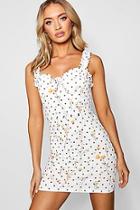 Boohoo Stella Frill Deatil Strappy Mini Dress