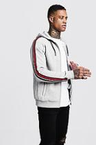 Boohoo Tape Detail Zip Through Hoodie