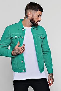 Boohoo 4 Pocket Contrast Stitch Denim Jacket