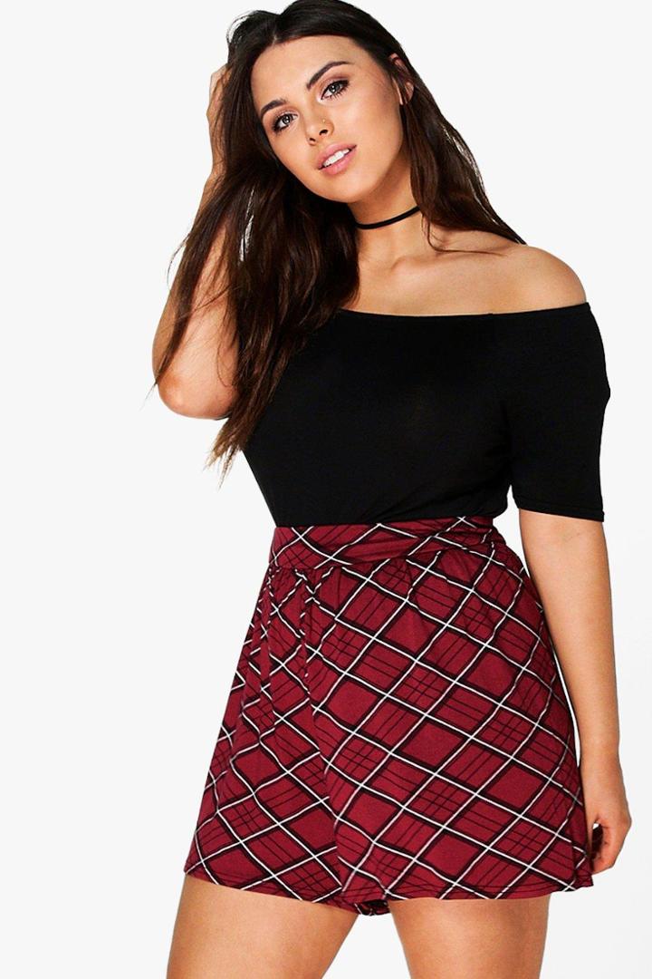 Boohoo Plus Lexi Flippy Print Short Multi
