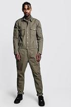 Boohoo Cotton Twill Utility Boiler Suit