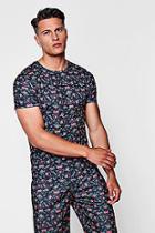 Boohoo Ditsy Print Muscle Fit Curved Hem Co-ord T-shirt