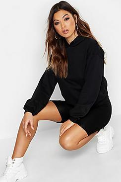 Boohoo Cropped Basic Oversized Hoody