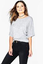 Boohoo Maria Ruched Side Batwing Knit Top